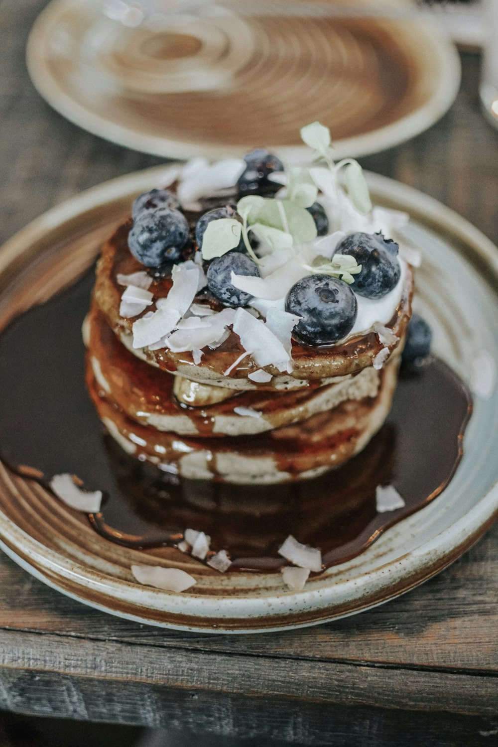 pancake with black berries