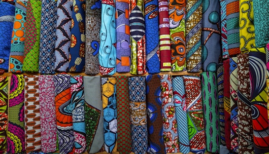 assorted-color textiles