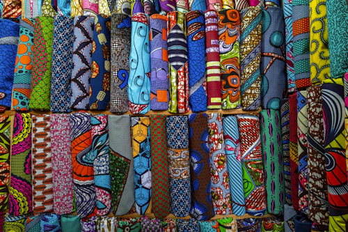 Assorted colour textiles
