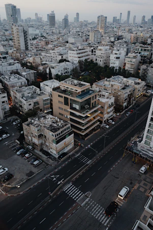aerial photo of highrise buildings