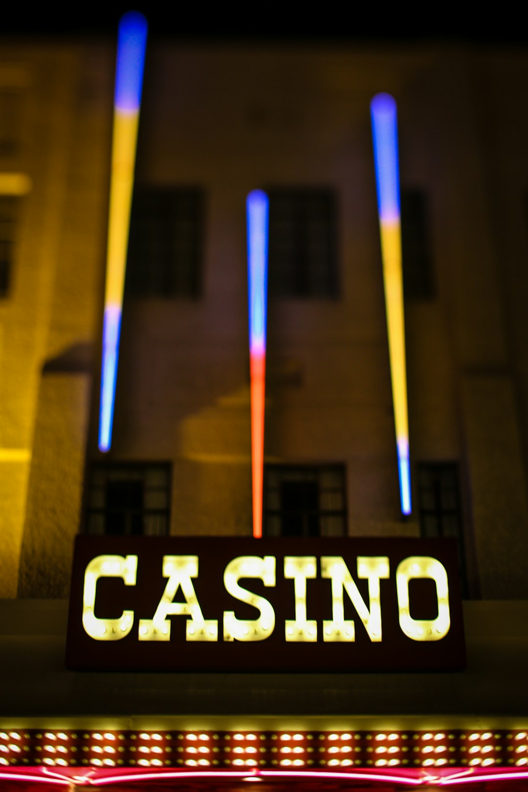 yellow casino neon light