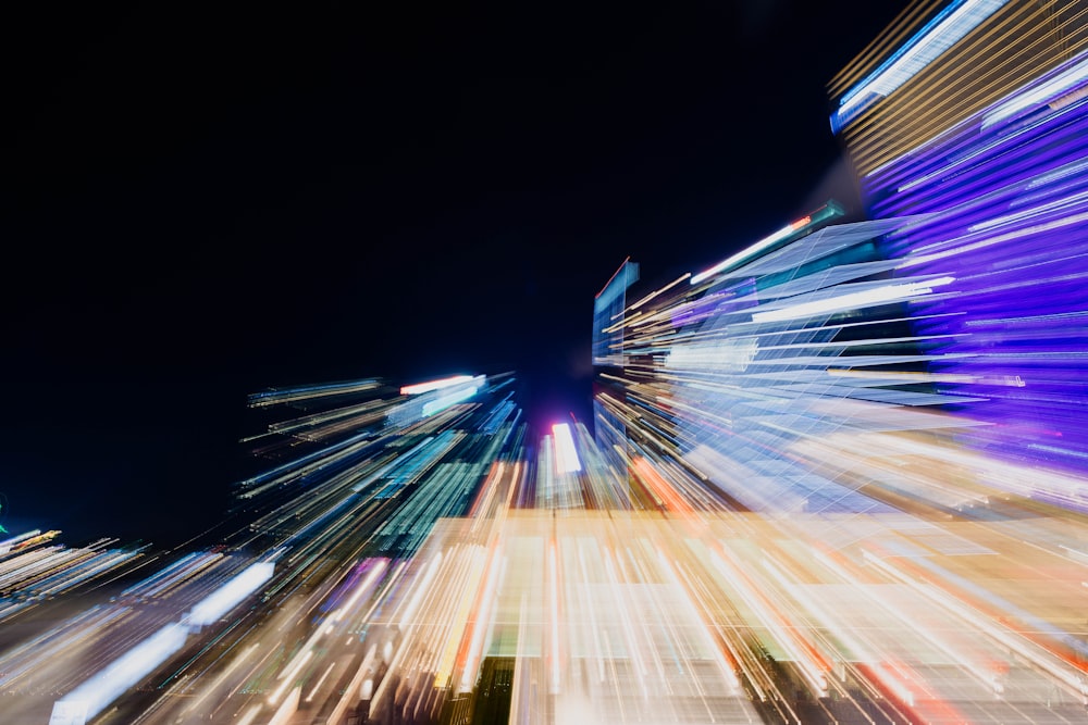 Fotografía timelapse de coches