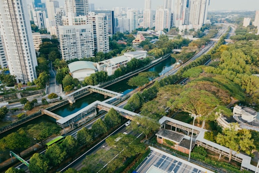 aerial photography of buildings and trees at daytime