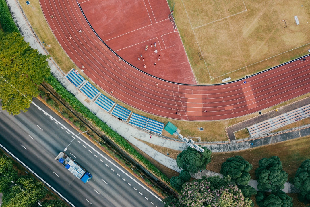 aerial photo of field