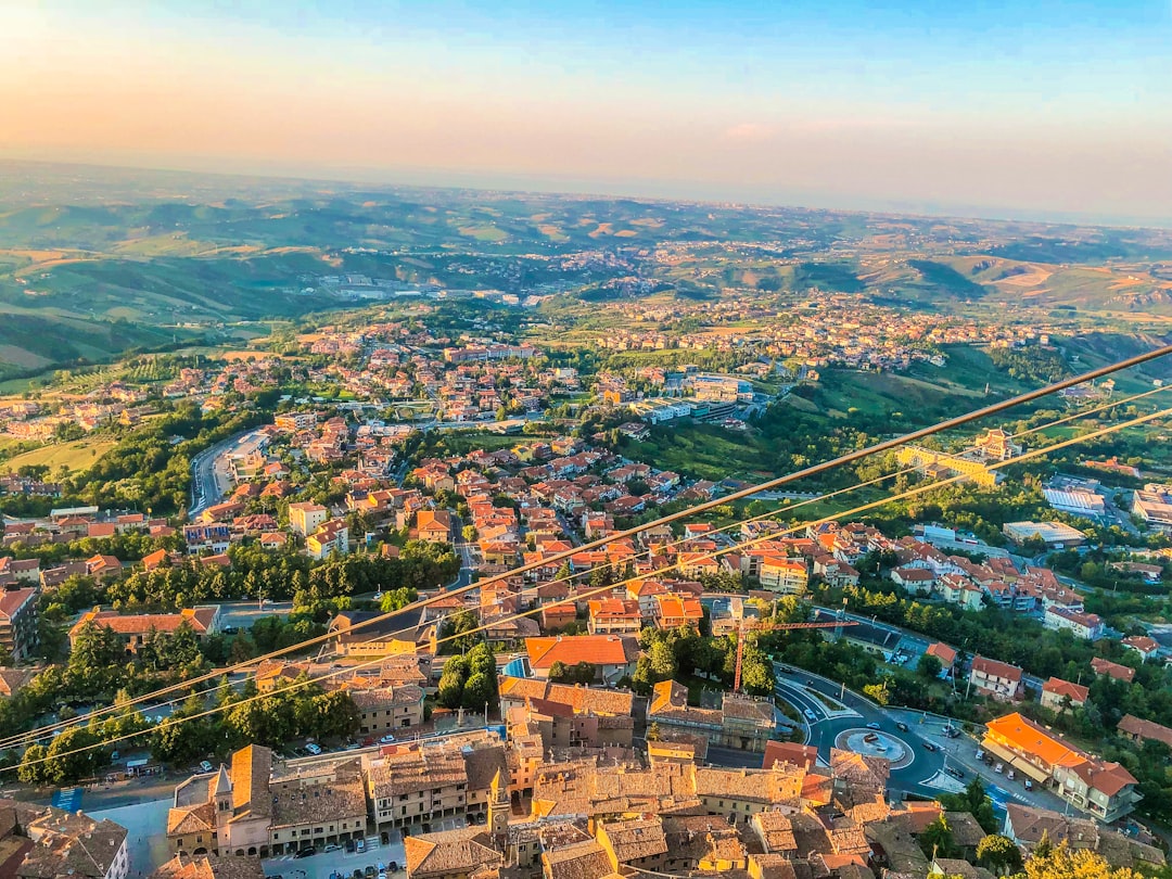 aerial photo of city