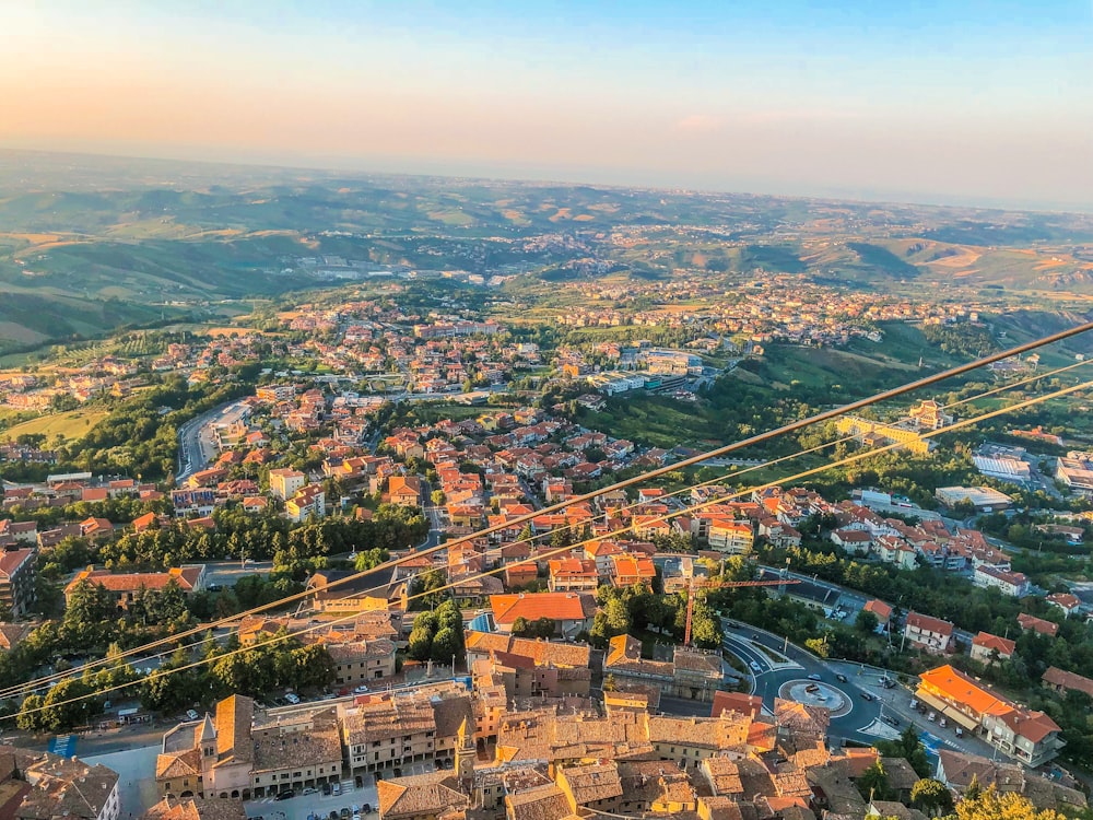 aerial photo of city