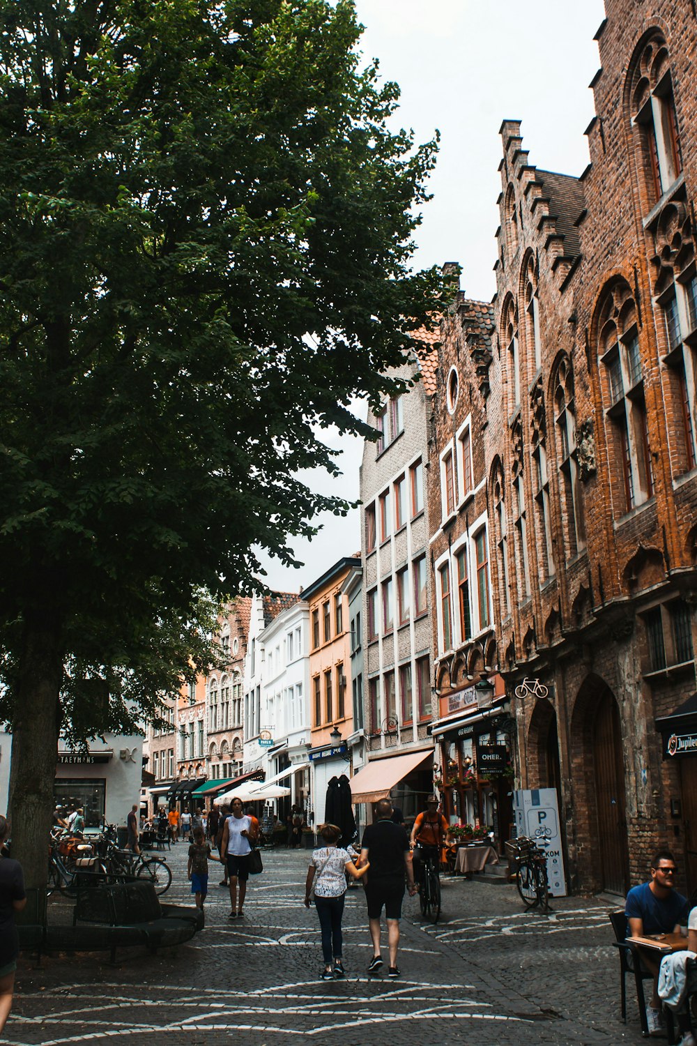 people walking down the street