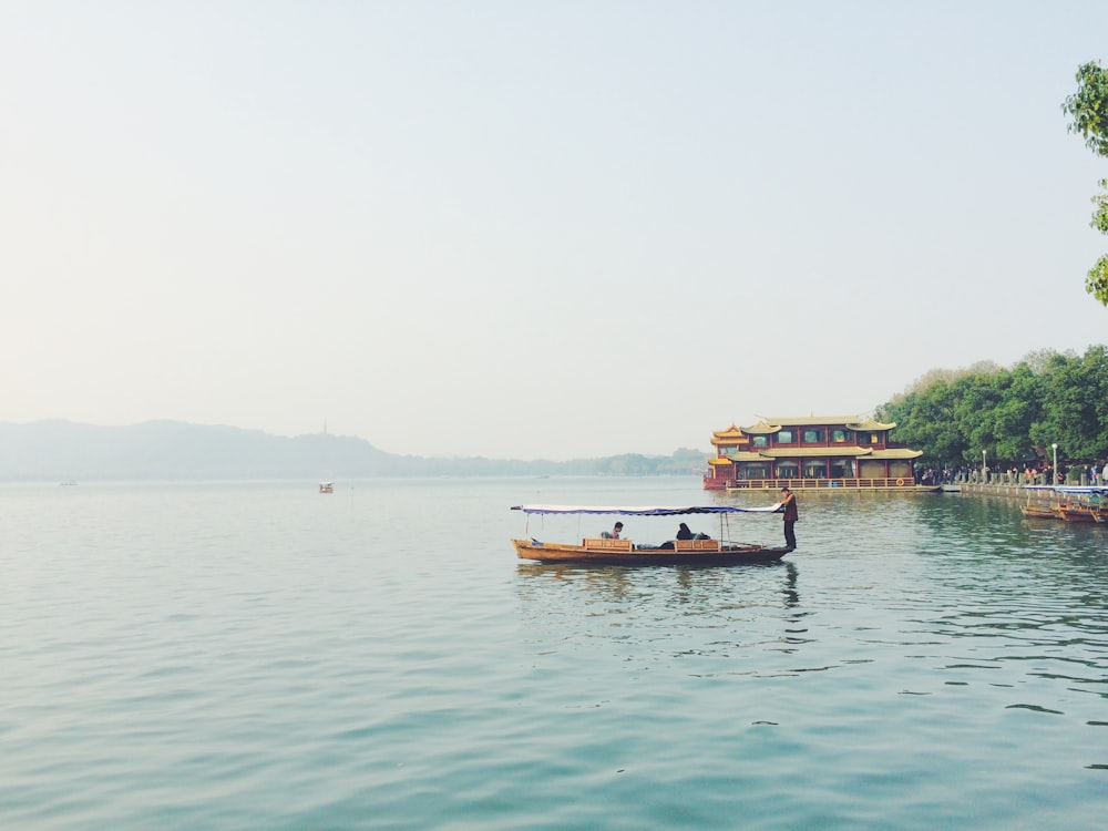 boat on rippling water