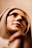 woman's faced wooden carved decor