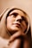 woman's faced wooden carved decor