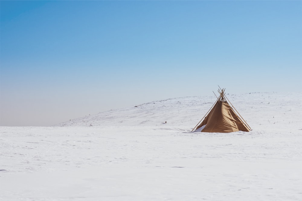 brown teepee tent