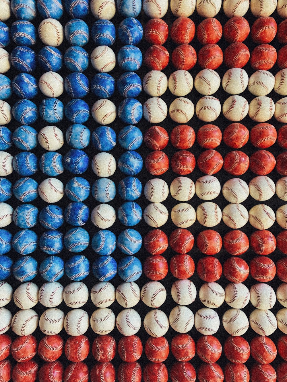assorted-colored baseball decors
