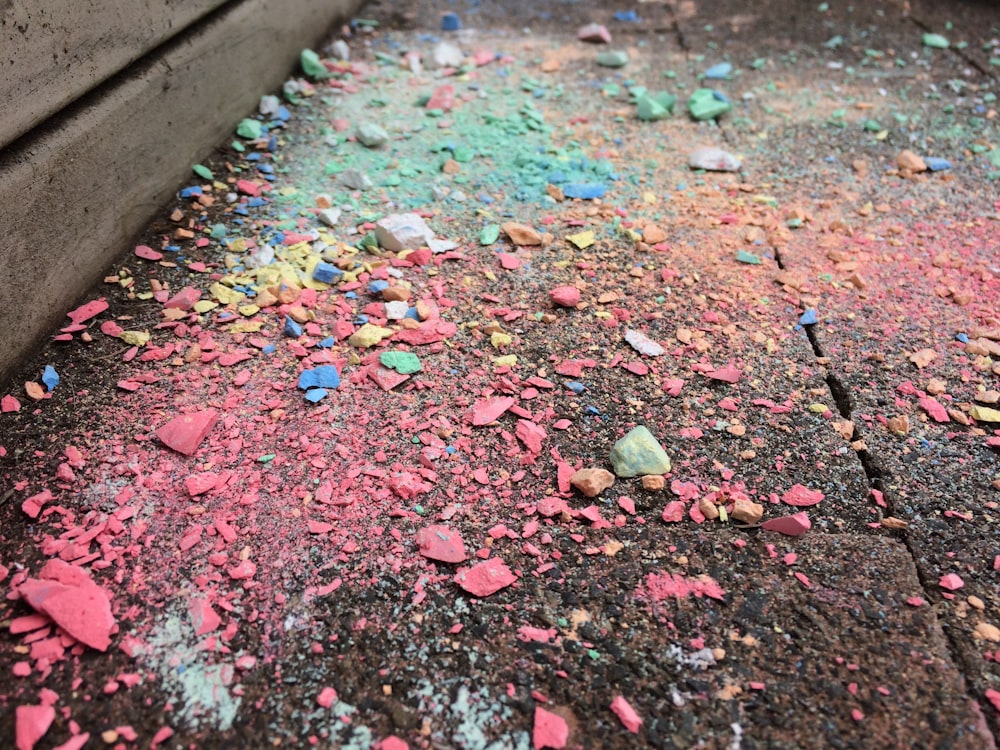 assorted-colored holi powder