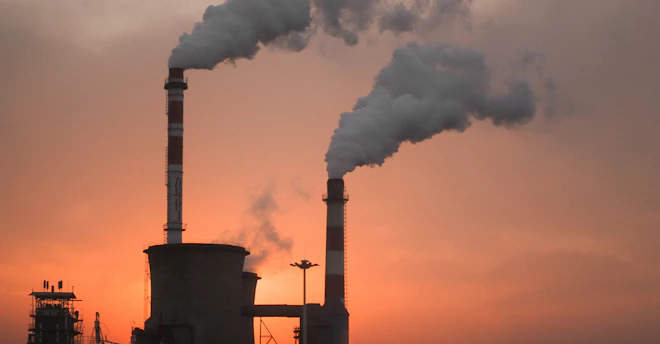 factory producing smokes
