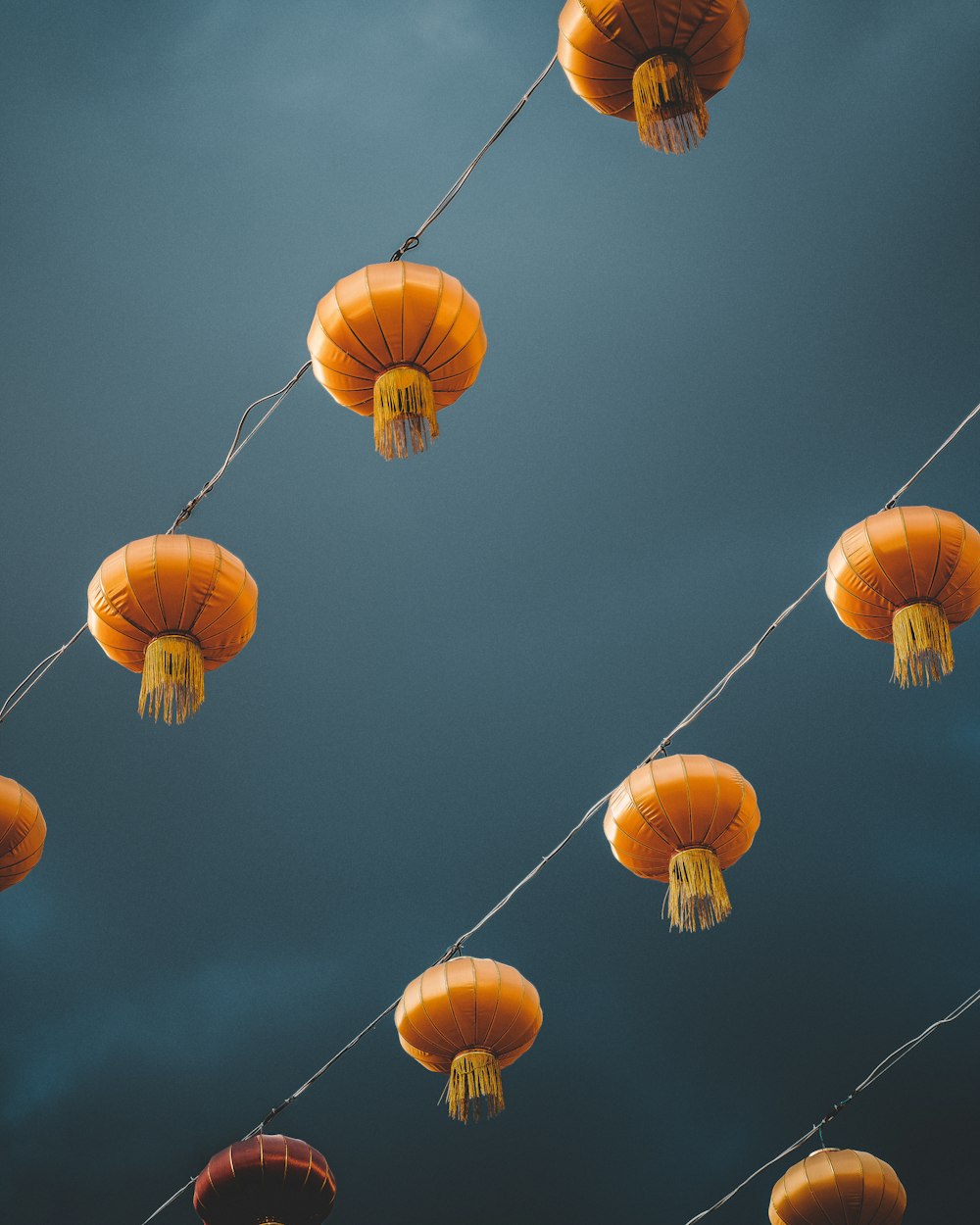 low-angle photography of lantern