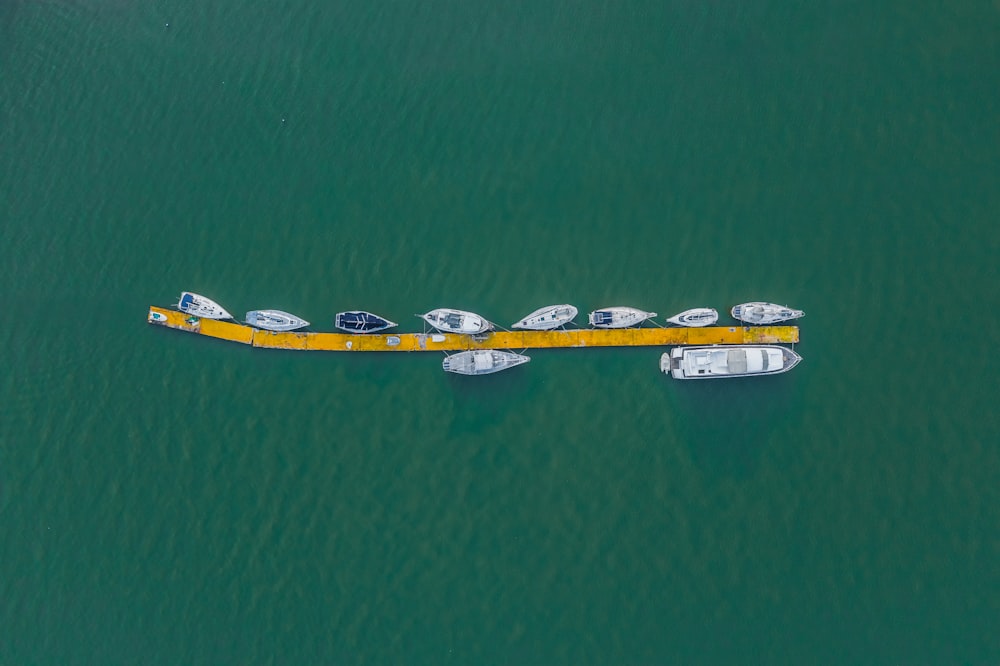 aerial view of boats docked at daytime