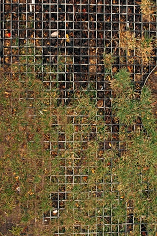 Close-up of methane bio-cover installation reducing emissions on a landfill site.