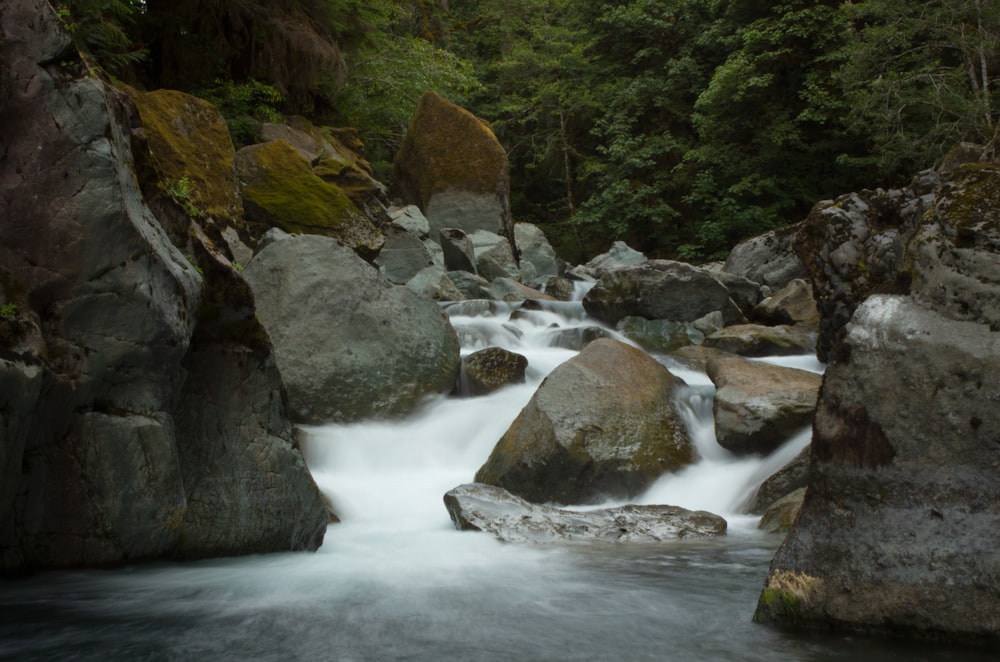 timelapse photography of river