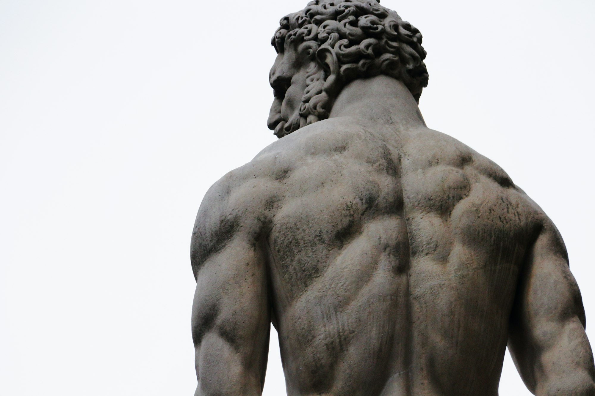 Back of Hercules in main square in Florence, Italy.