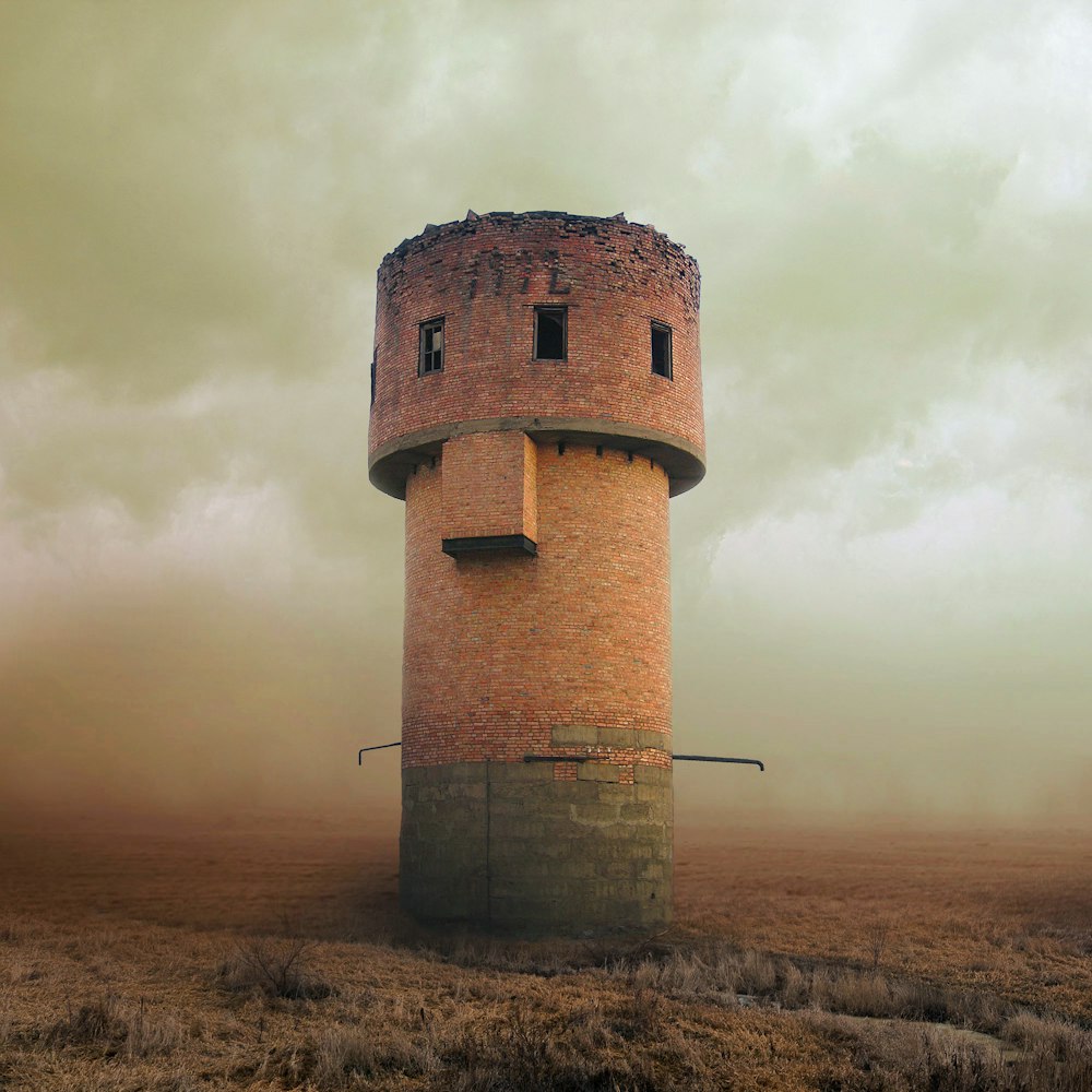 brown castle under clear cloudy sky