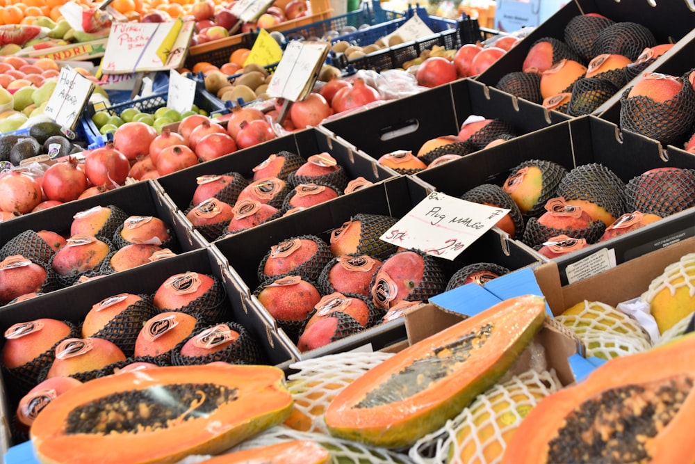 variety of fruits