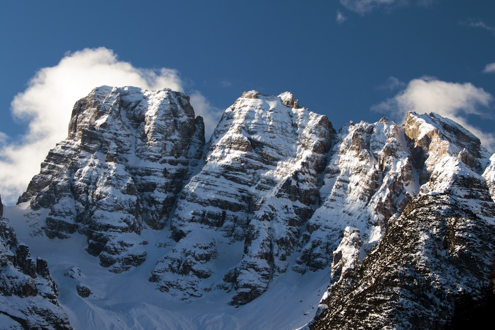 mountain alps under clear blue sky