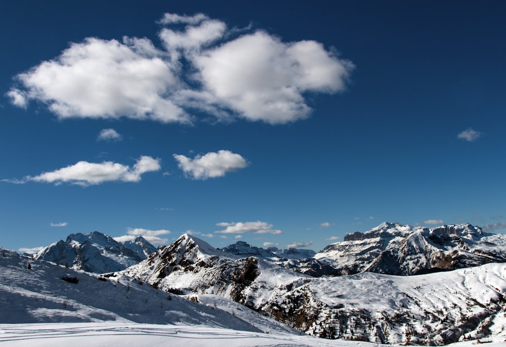 mountain alps under clear blue sky
