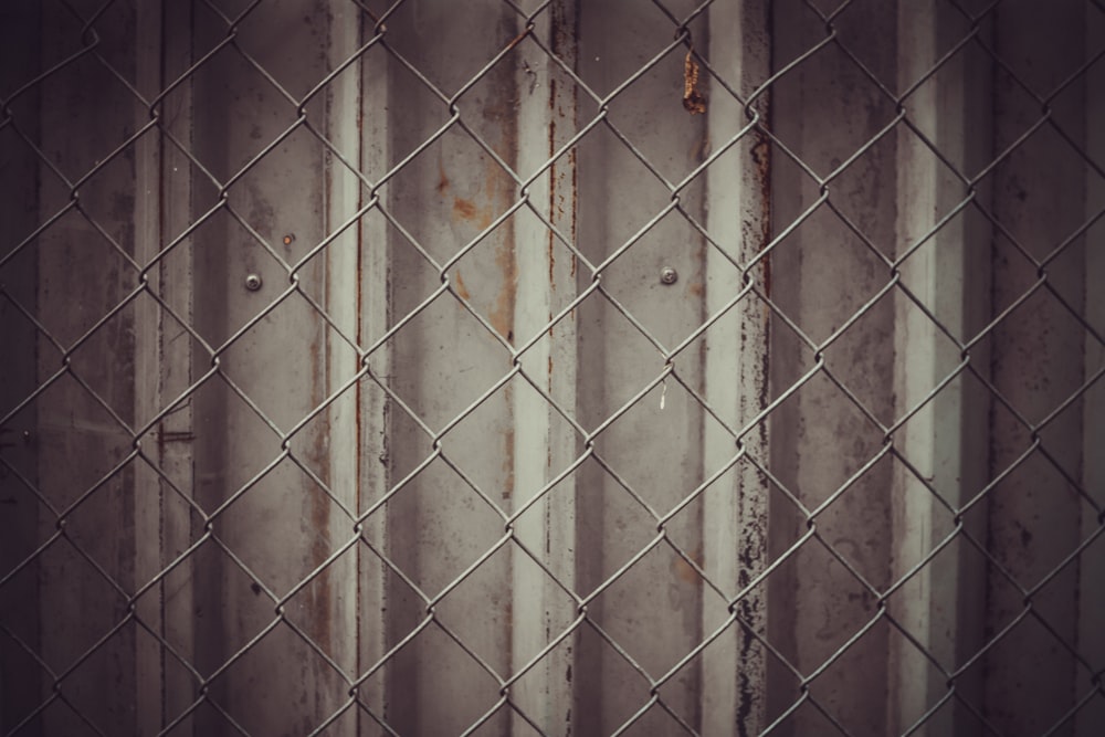 gray chain link fence