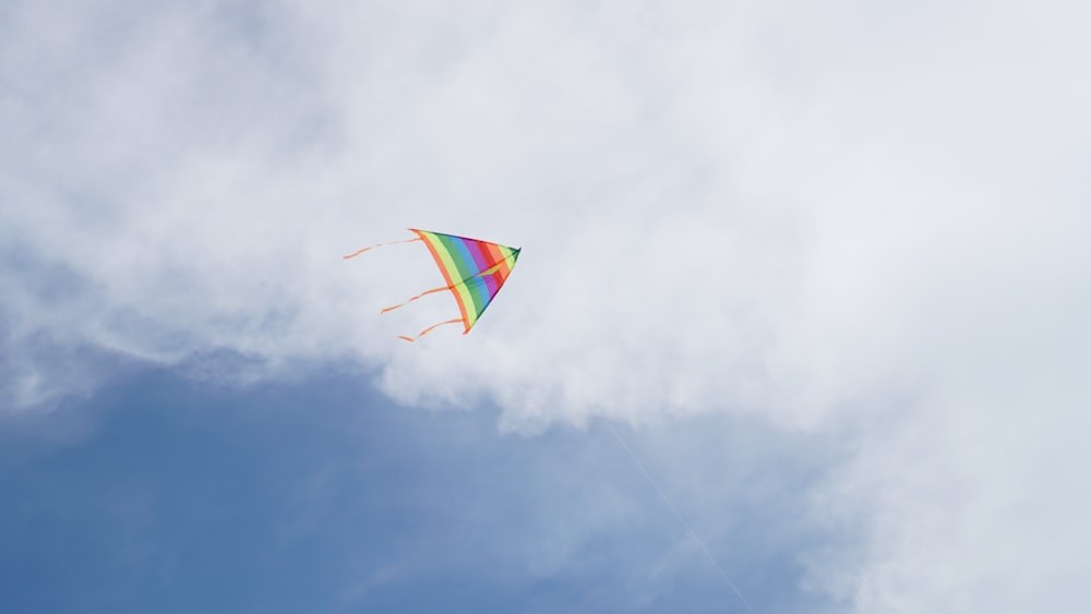 rainbow kite on the air