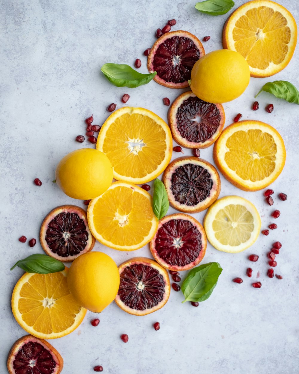 sliced lemons and blood oranges, fruity strains, tacoma dispensary