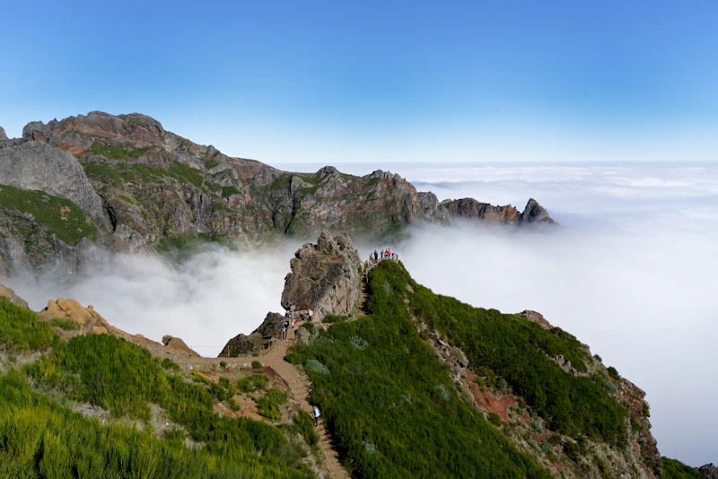 Madeira’s central mountain ridge above a sea of clouds