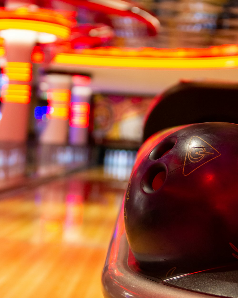 red bowling ball