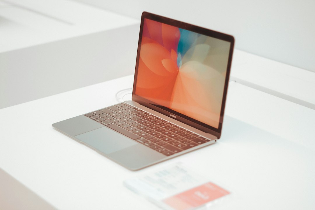 laptop on desk closeup