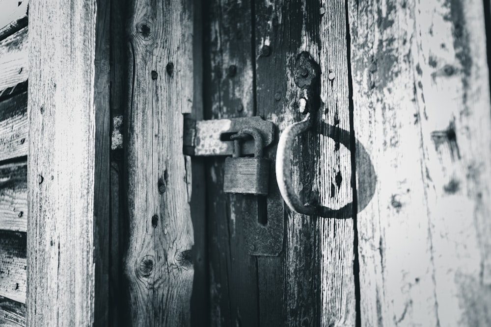 locked wooden door