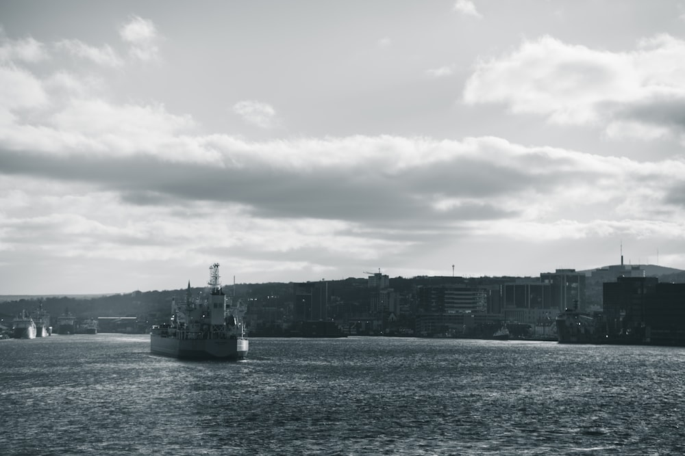 cargo ship in sea