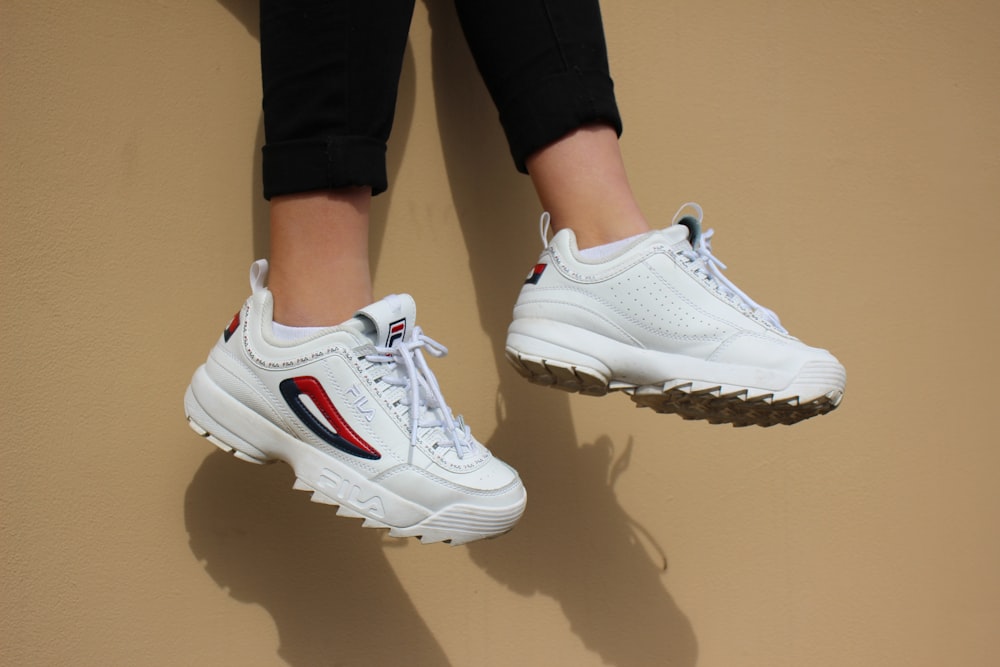 white-red-and-blue FILA low-top sneakers photo – Free Apparel Image on  Unsplash