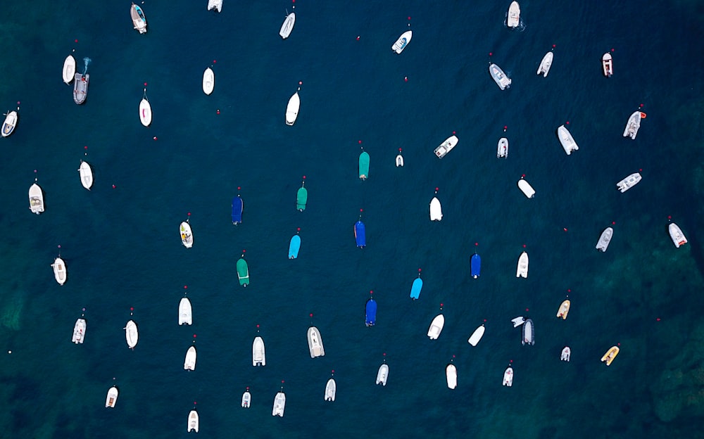 aerial photography of yacht on sea