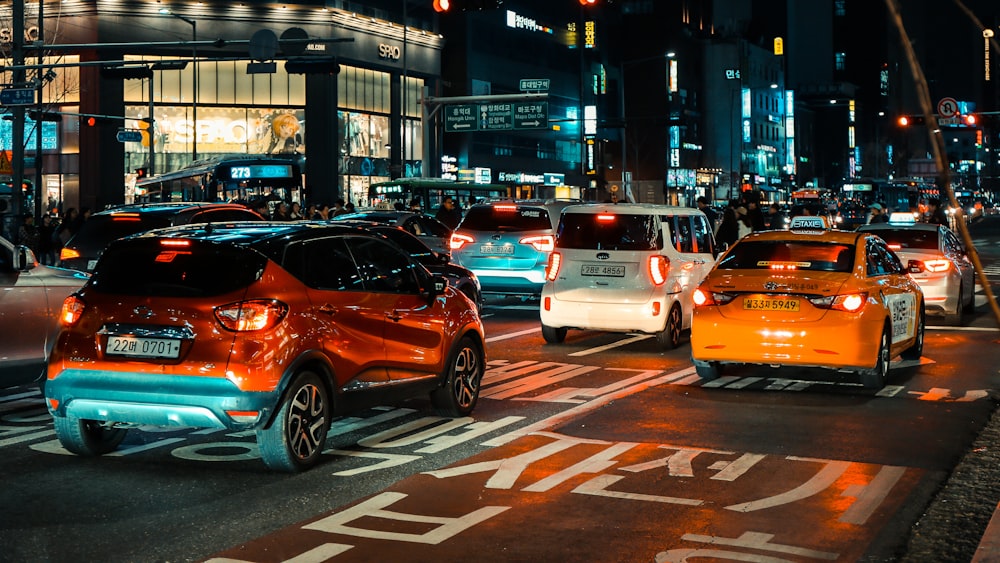 view of a road with cars