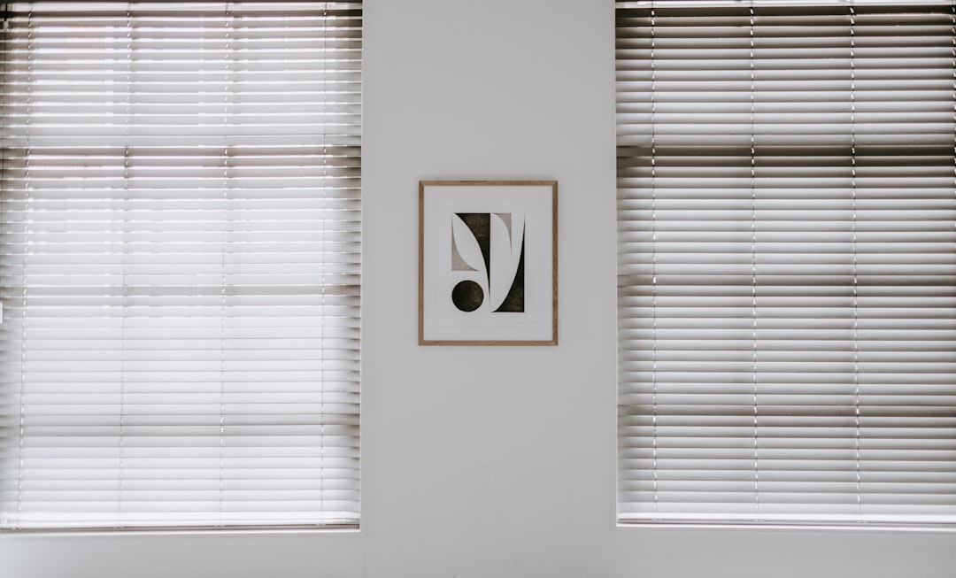 white window blinds