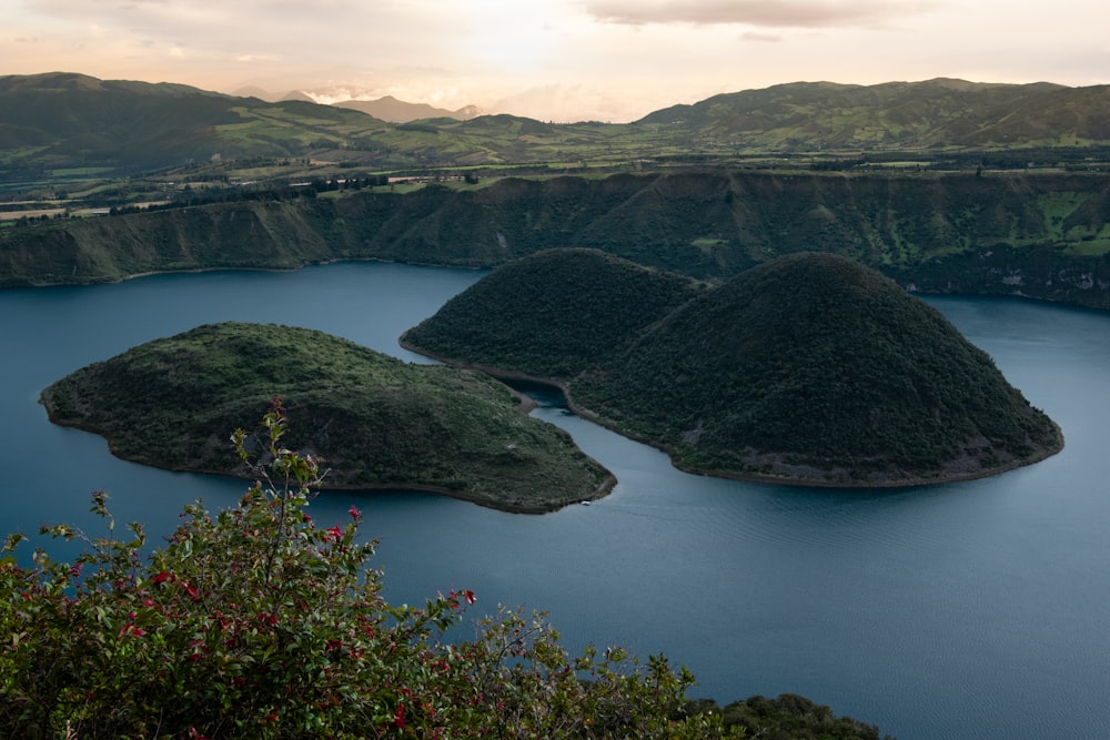 aerial photography of island