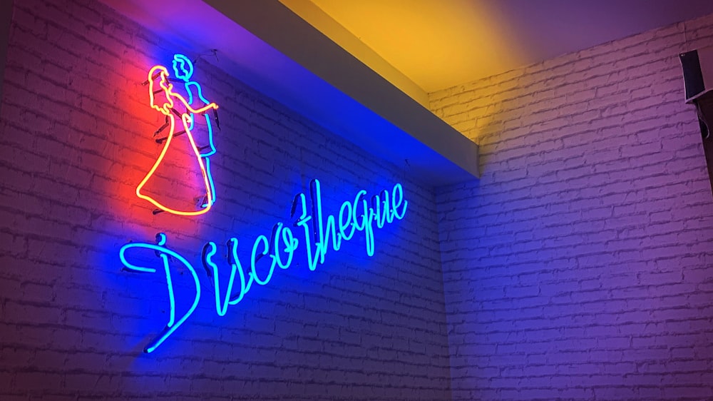 Discotheque neon signage