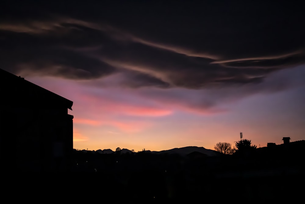 silhouette of mountain