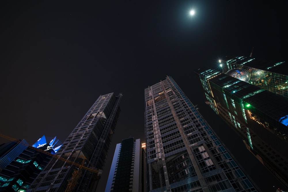 low-angle photography of high rise building