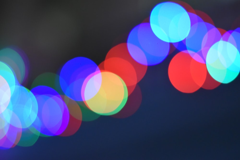 a blurry photo of a bunch of lights