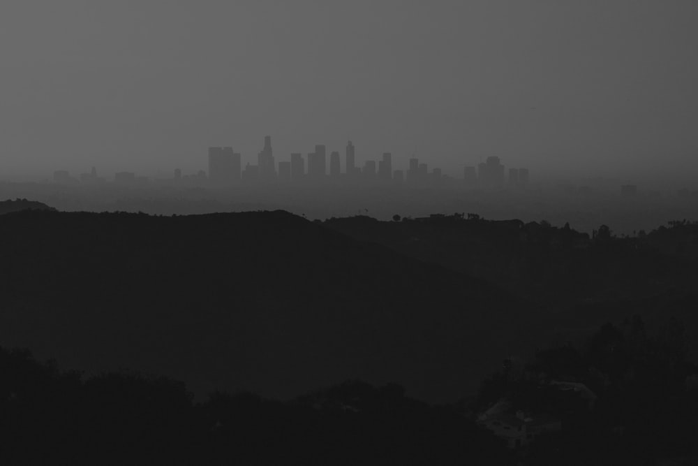 trees and city during at the distance day