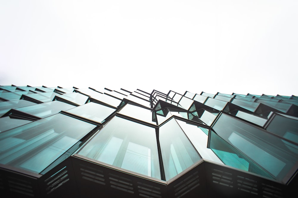 architectural photo of gray window panels