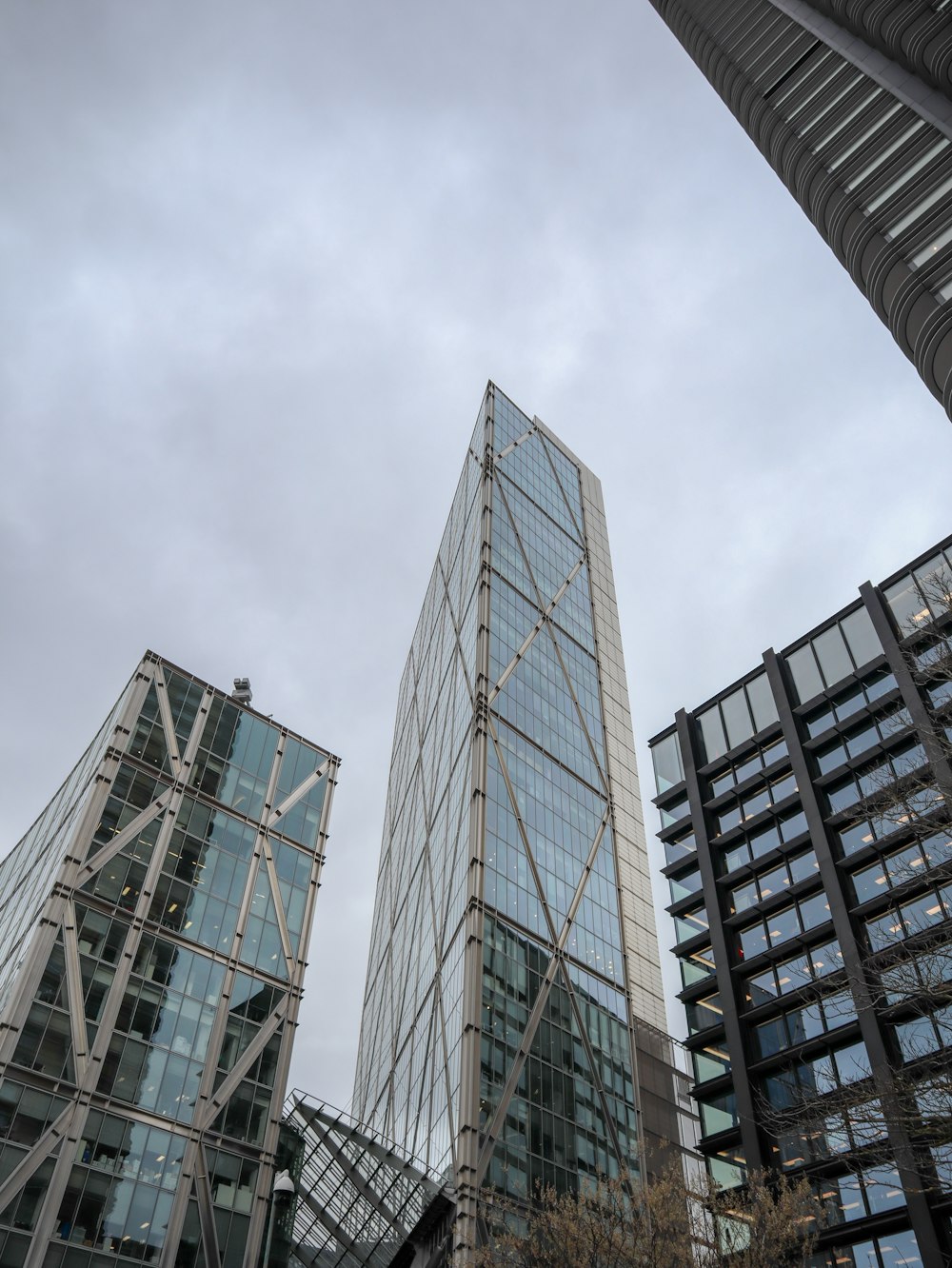 low angle photography of high-rise buildings