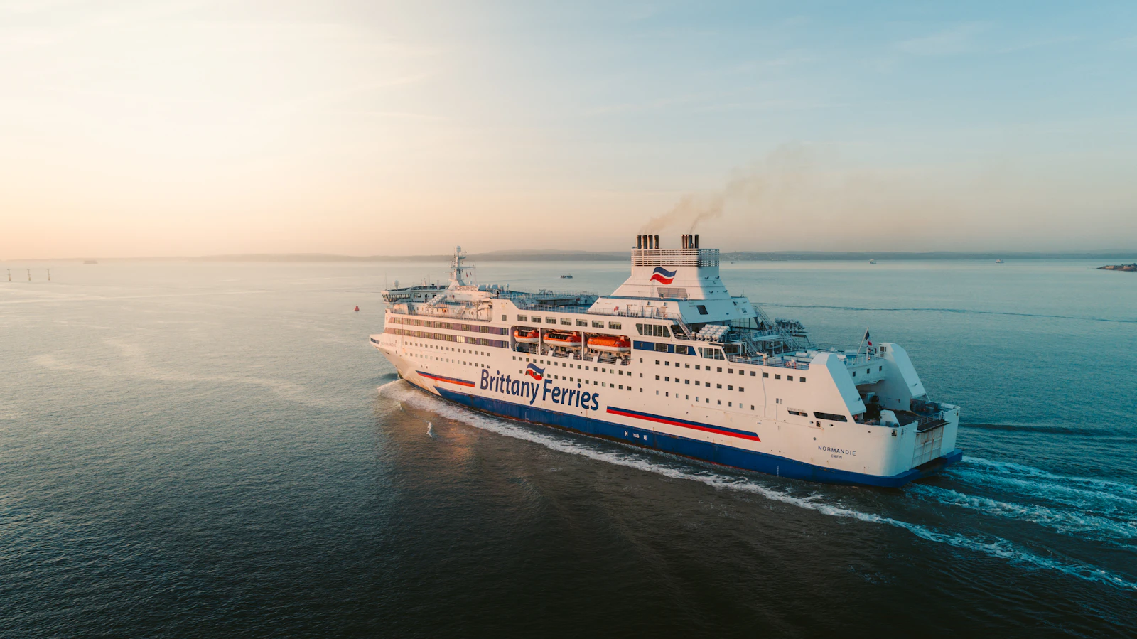 Container vessel at sea