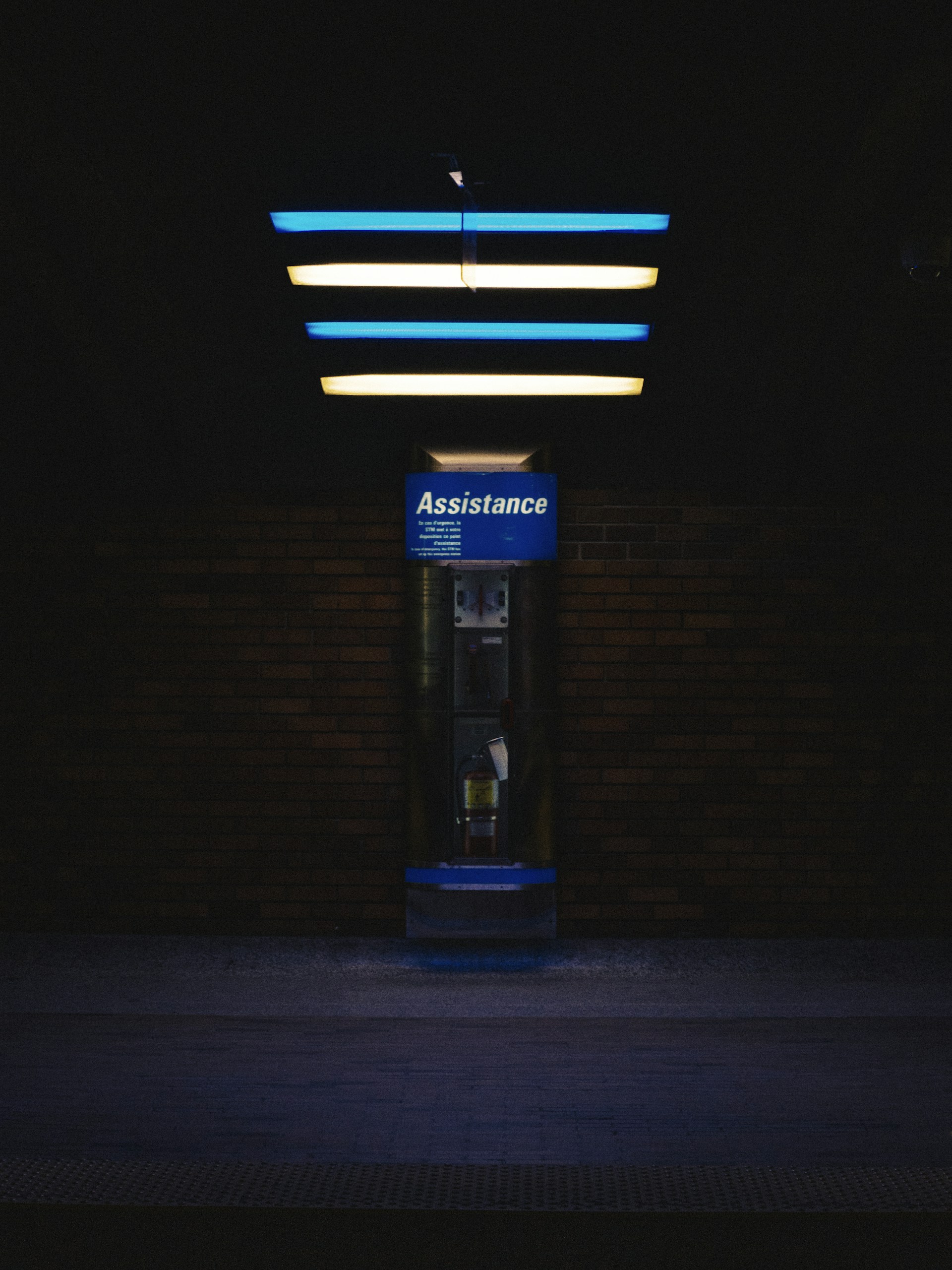 lighted Assistance signage