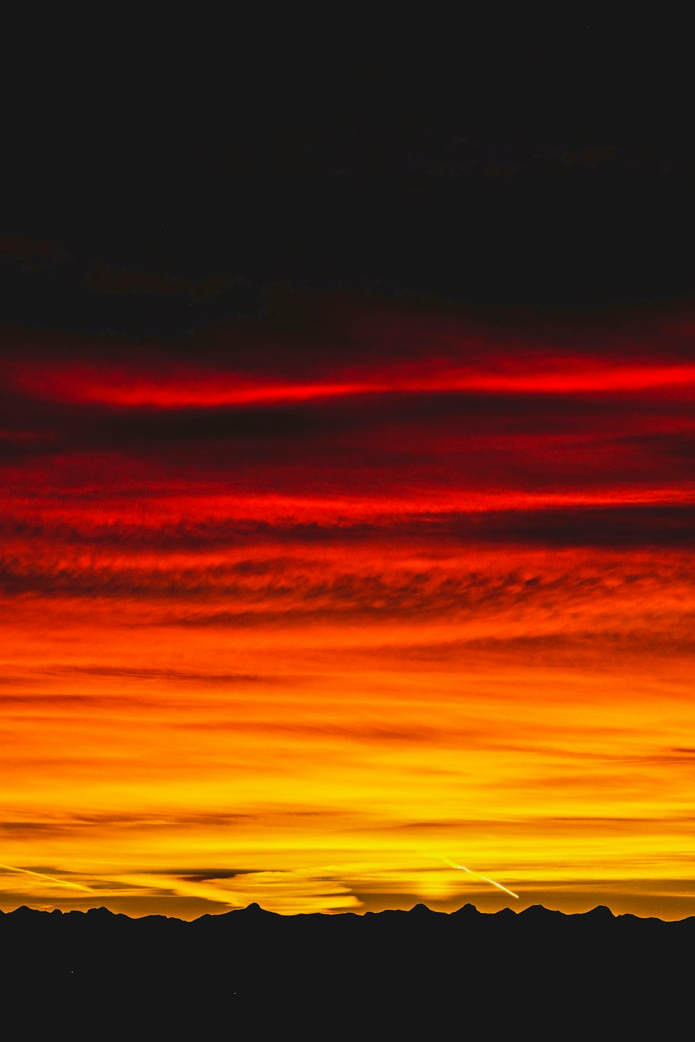 time-lapse photography of sunset